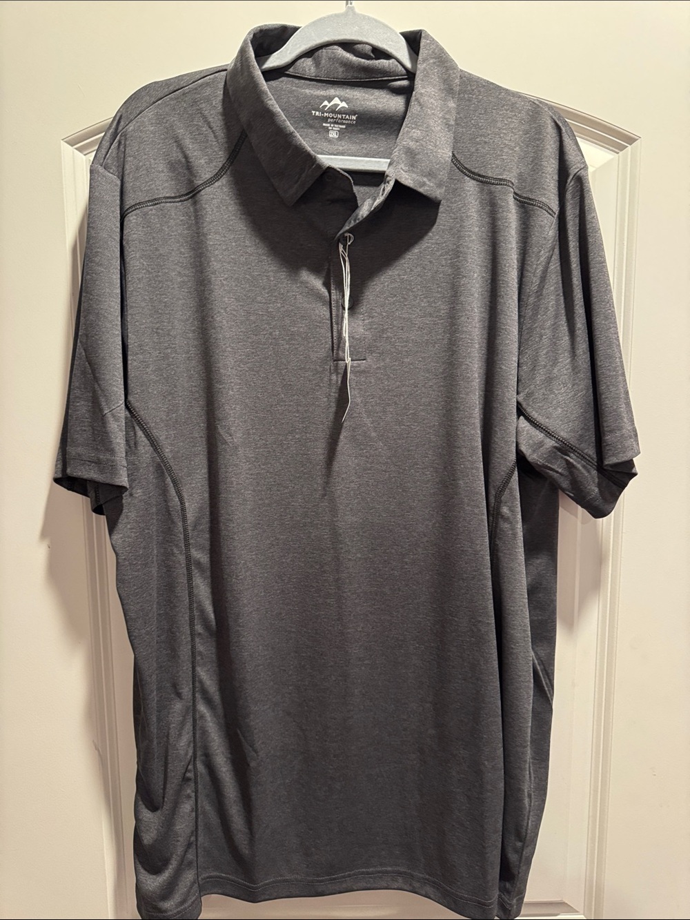 Men's Gray Tri-Mountain Performance Polo